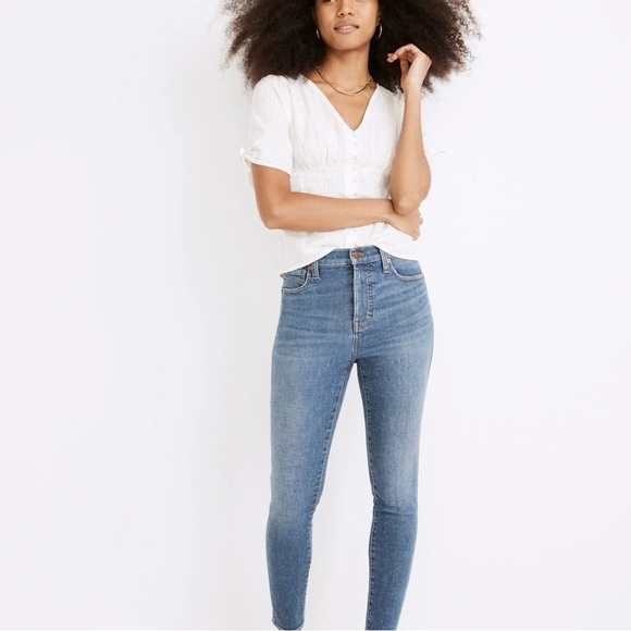 Madewell Denim - Madewell 10” High-Rise Skinny Jeans-Raw Hem Sz 24